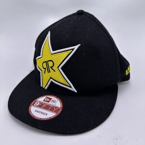New Era 9Fifty Rockstar Energy Drink Hat Snapback Solid Cap Embroidered Logo